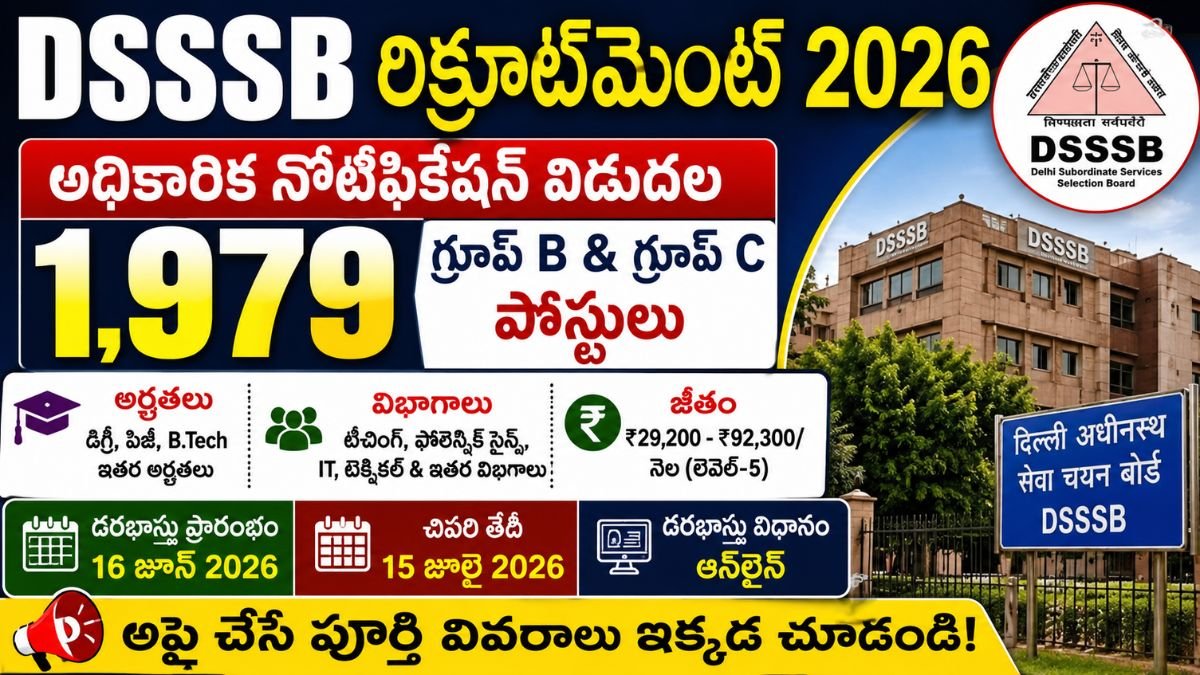 DSSSB Recruitment 2026