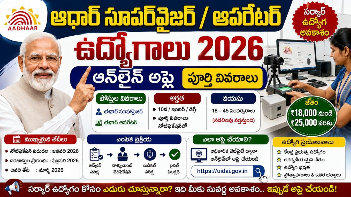 Aadhaar Operator Recruitment 2026