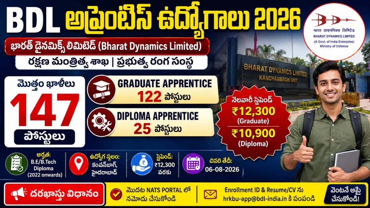 BDL Apprentice Recruitment 2026